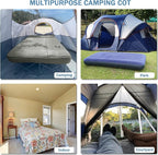 KAMPKEEPER Camping Cot,Camping Cots for Adults,Folding Camping Cot with Inflatable Air Mattress and Carry Bag,for Outdoor Travel Camp Beach Vacation (not Included The Airpump)