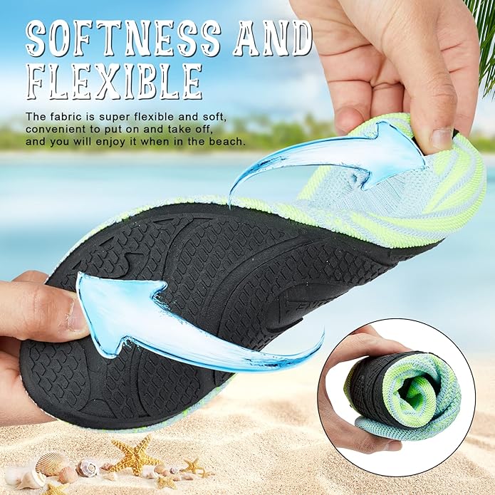 ANLUKE Womens Mens Water Shoes Barefoot Quick-Dry Aqua Socks for Beach Swim Surf Water Sport