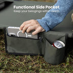 Portable Camping Cot, Sleeping Cots for Adults, Ultralight Backpacking Cot, Compact, Collapsible, Easy Set-Up, Supports 500lbs, Portable Camp Cot for Adults, Camping, Outdoors and Home, Green