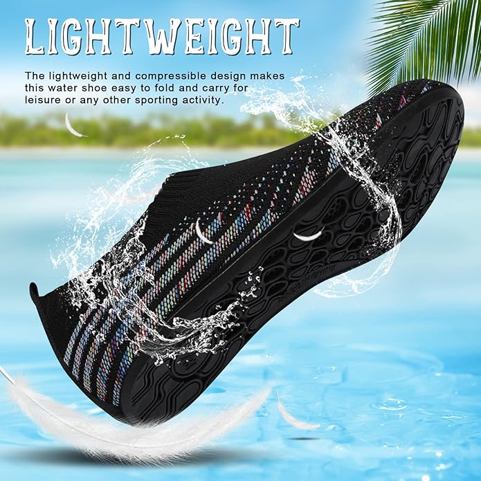 ANLUKE Womens Mens Water Shoes Barefoot Quick-Dry Aqua Socks for Beach Swim Surf Water Sport