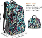 G4Free 40L Lightweight Packable Hiking Backpack, Waterproof Travel Daypack