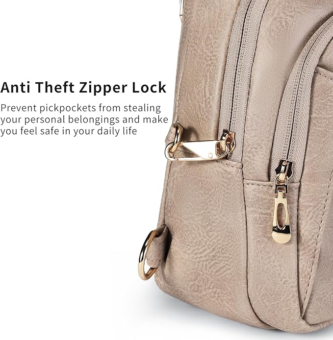 Crossbody Bags for Women Anti Theft Vegan Leather Sling Bag RFID Blocking Chest Bag for Travel