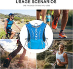 INOXTO Hydration Vest Backpack,Lightweight Water Running Vest Pack with 1.5L Water Bladder Bag Daypack for Hiking Trail Running Cycling Race Marathon for Women Men