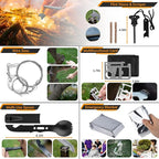 Survival Kit, 250pcs Survival Tools Tactical Gear and Trauma Bag, Survival First Aid Kit with Molle Crossbody Bag & Emergency Tent for Earthquake, Bug Out, Outdoor Adventure, Gifts for Christmas Men