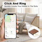 Wallet Tracker Card (iOS Only), Rechargeable Bluetooth Smart Tracking for Apple Find My Compatible Anti Tracker for Men Women Slim Item Locator for Purse Passport Key Luggage Tag (1Pcs/JAN FLR)