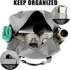 Uarition 14 inch Small Gym Bag for Men & Women, Mini Duffle Bag for Travel Sports, Lightweight Carry On Duffel Bag, Grey