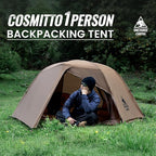 OneTigris COSMITTO 2 Person Backpacking Tent Shelter- Free Standing Lightweight Waterproof 3 Season Camping Tent for Outdoor Hiking Mountaineering