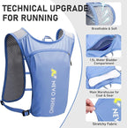 N NEVO RHINO Running Hydration Vest for Women 1.5L Water Bladder Backpack 5L Small -Lightweight Breathable Hydration Vest for Hiking Trail Running Cycling Marathon for Women