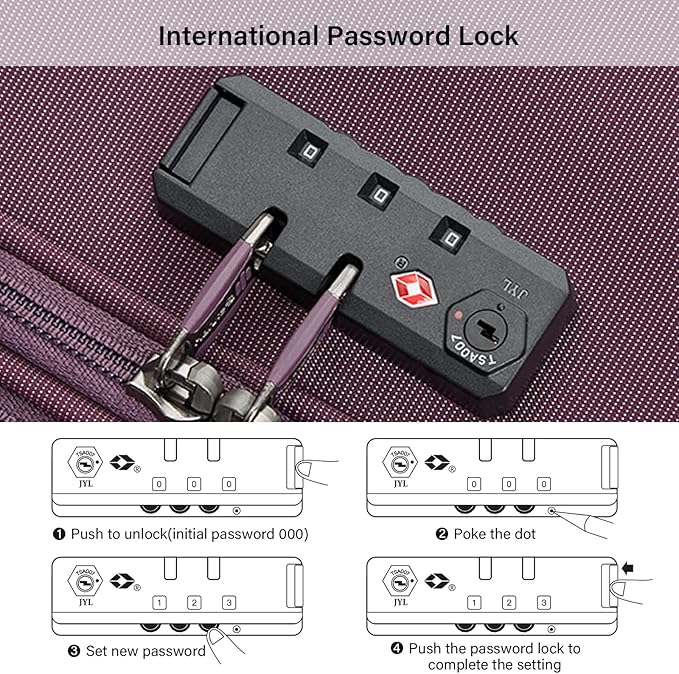 Hanke 16 Inch Underseat Carry On Luggage with Wheels Small Suitcase Softside Luggage Bags for Travel Lightweight Suitcases with Wheels Travel Luggage Personal Item for Men and Women.(Purple)