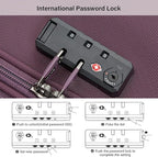 Hanke 16 Inch Underseat Carry On Luggage with Wheels Small Suitcase Softside Luggage Bags for Travel Lightweight Suitcases with Wheels Travel Luggage Personal Item for Men and Women.(Purple)