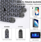Achiou Winter Gloves, Glove for Men Women, Upgraded Touch Screen Texting Warm Running with Thermal Soft Knit Lining