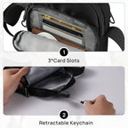 VADOO Sling Bag for Men Women, Anti Theft Crossbody Shoulder Bag with Zipper Lock, RFID Blocking & Waterproof for Travel
