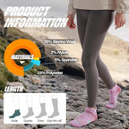 ANTSANG 6 Pairs Merino Wool Ankle Hiking Running Socks Compression Thick Cushion Breathable No Show Socks for Men Women