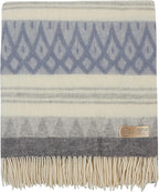 Wool Blanket | 100% Wool from New Zealand | Perfect as a Throw Blanket/Sofa Cover | Virgin Wool Blanket with Fringes in Stripes Designs (140 x 200 cm)