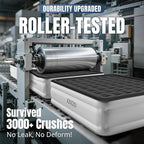 King Air Mattress with Built-in Pump, 18" Top Inflatable Mattress with Waterproof Flocking Fabric, Three-Minute Quick-Inflatable Bed. Portable Blow Up Mattress for Home, Outdoor and Guests