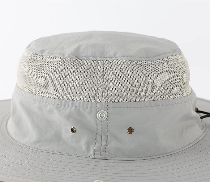 Connectyle Wide Brim Sun Hat for Men Breathable Cowboy Boonie Hat UPF 50+ Sun Protection Bucket Hat for Fishing Hiking