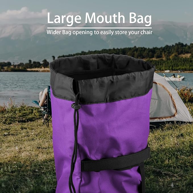 Xxerciz Folding Chair Carry Bag with Adjustable Shoulder Strap Nylon Storage Tent Bag Heavy Duty for Travel Camping Sports