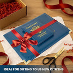 US Citizenship Certificate & Passport Holder | US Citizenship Gift Ideas | New US Citizen Gift | Naturalization Certificate Holder and RFID Passport holder w/ 3D Metal Emblem