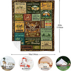 Hunting Gifts for Men, Hunting Gift Blanket 60"x50", Gifts for Hunters, Hunter Present for Dad/Gandpa, Hunting Decor