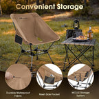 MOON LENCE Portable Camping Chair Plus, Larger & Roomier, Compact and Lightweight Still, Folding Chair for Backpacking & Hiking, 330Lbs Capacity (Desert Rust)