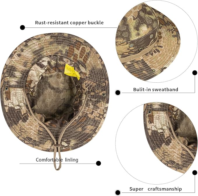 Sun Hats for Men Women Bucket Hat UPF 50+ Boonie Hat Foldable UV Protection Hiking Beach Fishing Summer Safari