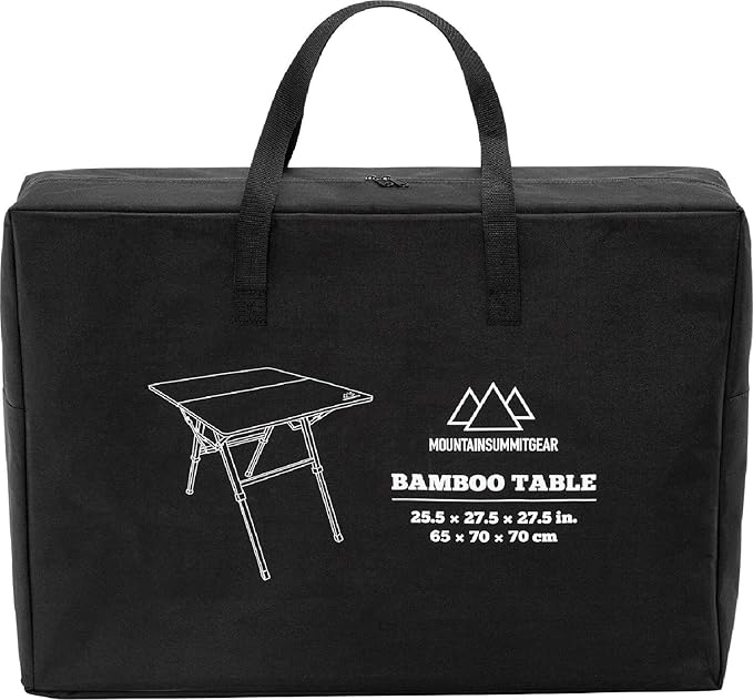 Foldable Bamboo Patio Table for Indoor/Outdoor Use (Made by Caddis Sports)