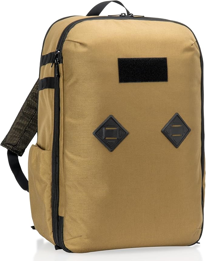 Xtreme Sight Line ~ Versa Backpack ~ Removable Faraday Sleeve fits up to a 16" Laptop ~ Heavy-Duty, Lightweight, Foam Padded & Multiple Large Compartments ~ 1000D Nylon/Spacer Mesh ~ Coyote Brown
