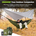 Camping Hammock with Mosquito Net & Hammock Underquilt and Rain Fly Tarp - Portable for Indoor, Outdoor, Hiking, Backpacking, Backyard, Beach & Travel (Hold Up to 500lbs)