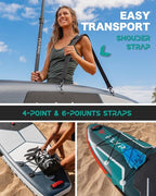 11'6x35'' Extra Wide Inflatable Paddle Board, 450lb Capacity Stand Up Paddle Board for Adults (x3), Stable Inflatable SUP, All Skill Levels, 3 Handles, 100L Backpack, 3PCS Paddle, 5L Dry Bag