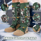 ZHZ Snake Gaiters Durable Waterproof Snake Chaps Lower Legs Protection,Snake Guards with Adjustable Size for Men & Women,Used for Hunting,Hiking and Farm Work