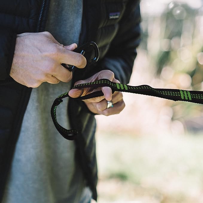 Wise Owl Outfitters Hammock Straps for Trees – 10ft Heavy-Duty Tree Hanging Kit with Carabiners, 38 Loops & Hooks – Essential Hammock Accessories for Camping