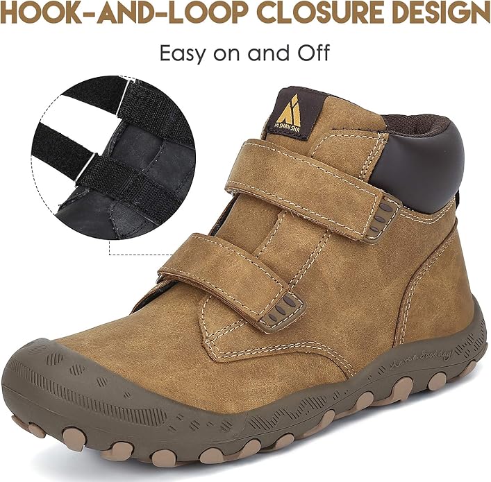 Mishansha Kids Hiking Boots Toddler Girls Boys Hiking Shoes Water-Resistant Anti-Collision Non-Slip Athletic Outdoor Trekking Boots