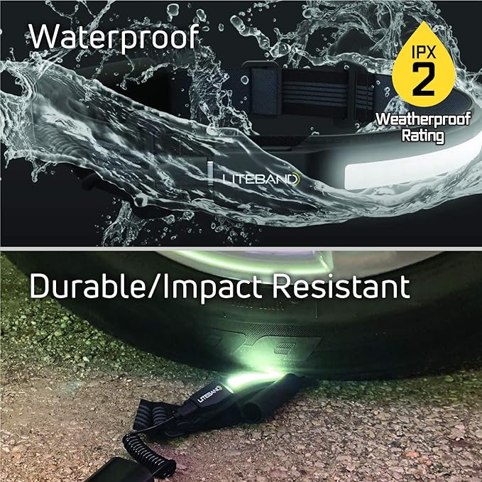 OPTIMAL VENTURES LED Headlamp Liteband Super Lightweight ACTIV 350 Lumen Bright Head Lamp, AAA Battery Powered Headlamps, Camping, Running, Hard Hat Light, Best Rated for Forehead Flashlight, Carbon