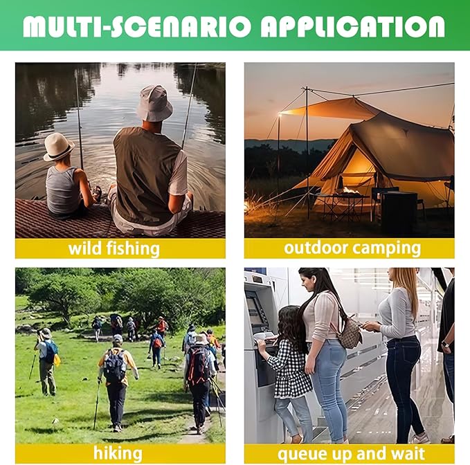 Portable Ultralight Travel Stool - Camping Chair, Foldable Fishing Stool with Carry Keychain,Handbag Style Fold for Backpack, Outdoor Footstool for Picnic Hiking Fishing