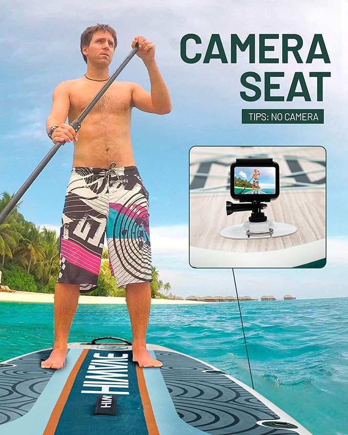 Inflatable Paddle Board 11 '* 34 "* 6" Extra Wide Sup Board, 420lb Capacity Paddle Board for Adults, Suitable for Sea and Lakes, 2+1Family Board