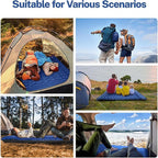 OGERY Sleeping Pad for Camping, 6" Extra-Thick Reinforced Camping Sleeping Pad with Pillows & Built-in Foot Pump, Ultralight Self Inflating Air Mattress Mat for Tent Hiking Essentials Gear