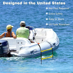 4 Steps Boat Ladder Marine Rope Ladder for Inflatable Boat Yacht Kayak Canoeing Motorboat