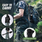 REDCAMP 2 Pack Extra Tall Folding Tripod Stools for Adults, Lightweight Portable Camping Stools for Blinds, Small Tripod Chairs for Fishing Backpacking Travel, Black