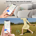 Tracker Tags-3 Pack Work with Apple Find My (iOS Only), [Apple MFi Certified] Key Finder and Item Locator, New Bluetooth 5.3 Tracker, Replaceable Battery Smart Tag for Keys, Wallet, Luggage etc
