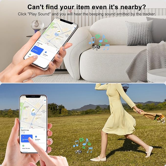 Tracker Tags-3 Pack Work with Apple Find My (iOS Only), [Apple MFi Certified] Key Finder and Item Locator, New Bluetooth 5.3 Tracker, Replaceable Battery Smart Tag for Keys, Wallet, Luggage etc