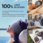 Cotton Sleep Eye Mask for Men Women, 100% Blocking Light Sleeping Mask for Side Sleeper, Soft Zero Pressure Cooling Blackout Eye Masks for Sleep, Eye Covers for Sleeping fits All Heads Adjustable