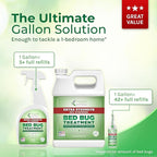 Extra Strength Bed Bug & Mite Spray- Child & Pet friendly - Stain & Odor Free - 66% Stronger Natural Formula (128 oz)