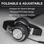 ARTIX CL750 Wired Headphones with Mic — Noise Isolating On-Ear Headphones for Computer and Laptop Wired, Plug in Corded Headphone with Wire (Foldable, Aux Jack 3.5mm)
