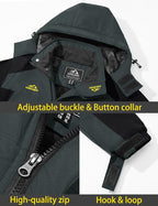 TACVASEN Men's Winter Ski Jacket Waterproof Snow Coats Snowboard Fleece Lining Jacket Warm Parka with Hooded