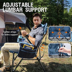 Portal Camping Chair with Lumbar Support for Adults Folding Portable High Back Oversized, 400LBS