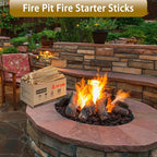 Fatwood Fire Starter Sticks for Fireplace, Fire Pit, Bonfires, Campfires, Wood Stoves, Mini Firewood Starter, 100% Natural Pine Fire Kindling Wood (10.0, Pounds)