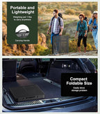 Foldable Grill Table with Mesh Desktop, 200lbs 4Ft Portable Folding Table, Height Adjustable Metal Table for Ourdoor, Camping, Picnic, BBQ and Beach, RV, 47.24" L x 23.62" W