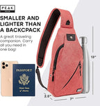 Peak Gear Travel Sling Bag. Compact Crossbody Bag | Lighter and Smaller than a Backpack | Lifetime Lost & Found ID Tag