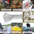 TECEUM 5/32" Paracord Rope 1000 – 1000ft / 200ft / 100ft / 50ft – Tactical Parachute Cord 4mm – 45+ Colors – Nylon String for Survival & Camping Gear – Stripe Cord for Survival – Utility Rope