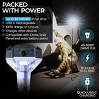 DEVOS - LIGHTRANGER 800 Mini Telescoping Camp Light, 4.5 Tall with 800 Lumens, Ultra Compact & Portable, Rechargeable LED Lantern, Up to 30-Hour Runtime, 1 Year Warranty, Includes Carry Case